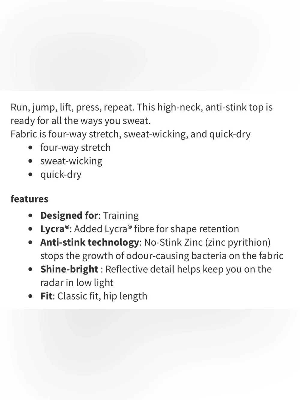 Lululemon High Neck Training and Running T-Shirt